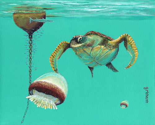 Turtle Buoy with Jellyfish #112