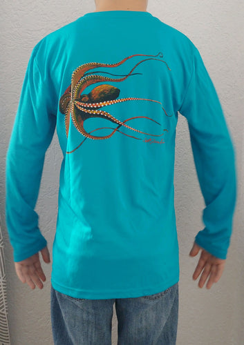 Octopus Kid's Long Sleeve Quick Dry Crewneck T-Shirt
