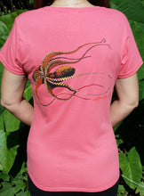 Octopus Short Sleeve Lady's V-Neck T-Shirt