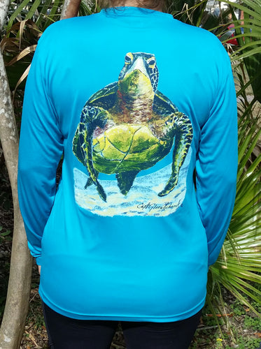 Turtle Long Sleeve Quick Dry Crewneck T-Shirt
