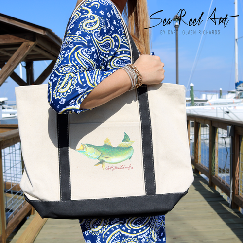 Sea Trout Canvas Tote Bag