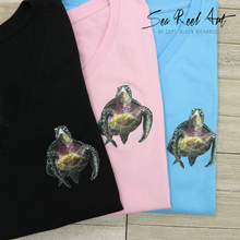 Turtle Short Sleeve Ladies V-Neck T-shirt